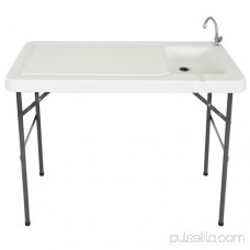 Best Choice Products Folding Portable Fish Fillet & Hunting & Cutting Table with Sink Faucet New